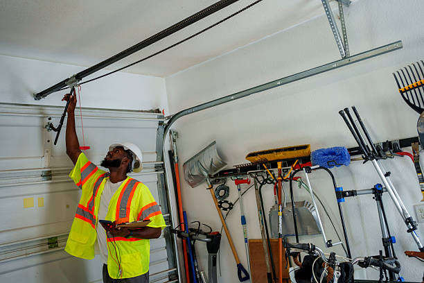 Professional Garage Door Panel Replacement technician working in Hope Mills, NC
